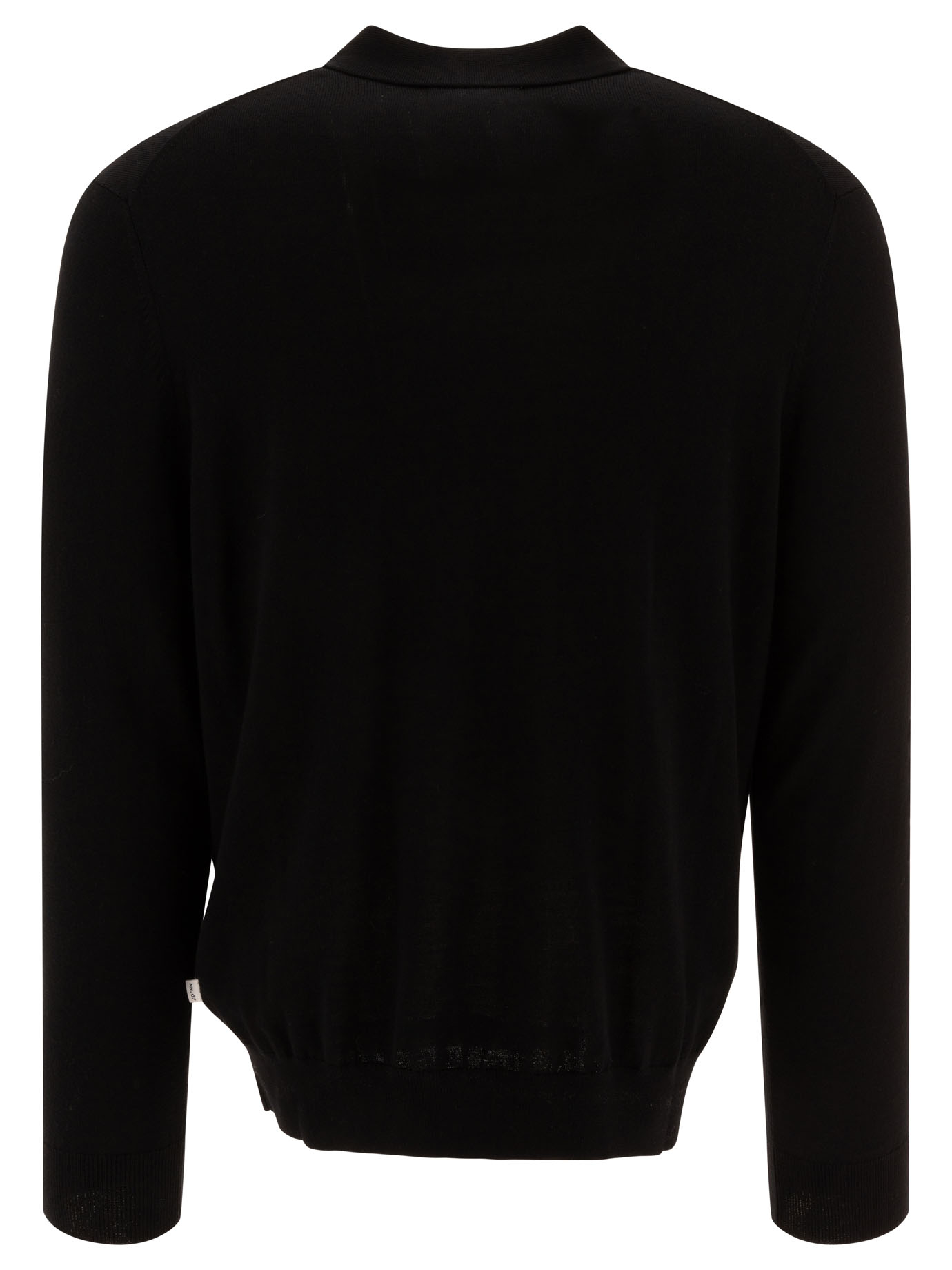 NN.07 Black   Sergio half-zip polo shirt